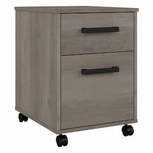 City Park 2 Drawer Mobile File Cabinet in Driftwood Gray