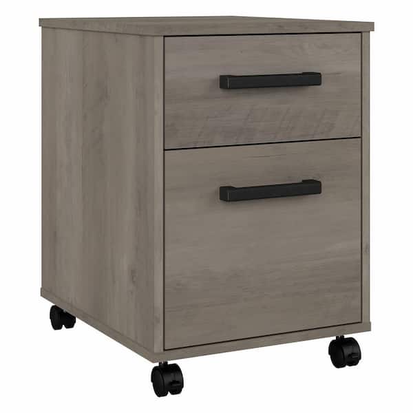 Bush Furniture City Park 2 Drawer Mobile File Cabinet in Driftwood Gray