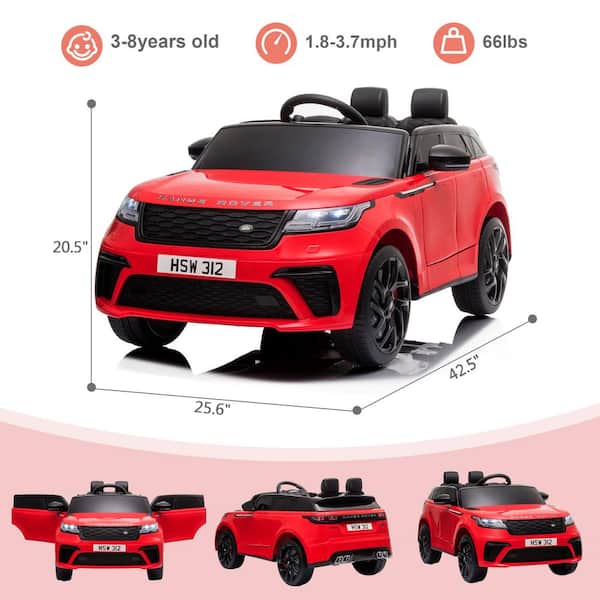 Tobbi 12-Volt Kids Ride On Car Licensed Land Rover Battery Powered Electric Vehicle Toy with Remote Control, Red