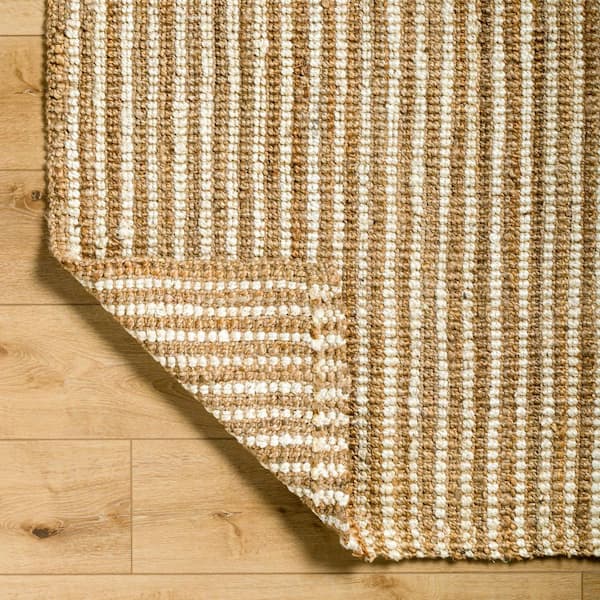Boucle Natural/Cream Abstract 3 ft. x 8 ft. Indoor Runner Area Rug