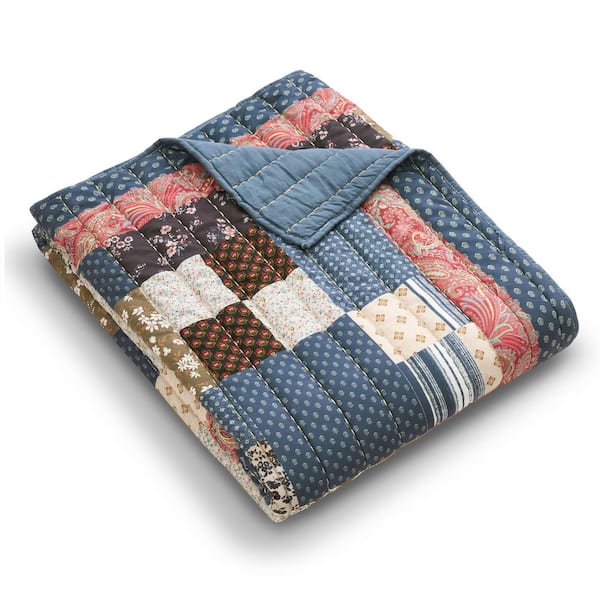 Greenland Home Fashions Shiloh Calico Patchwork 50 in. x 60 in