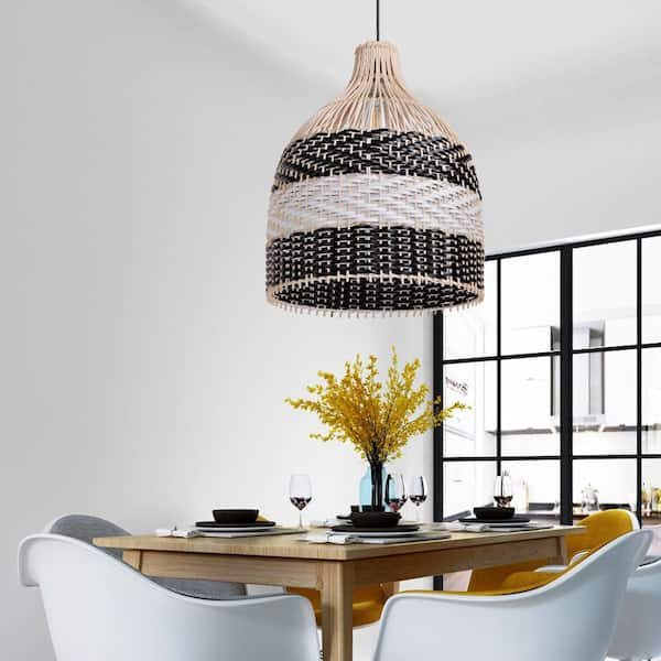 rattan woven pendant light