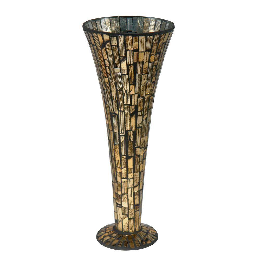 Springdale Lighting 15 75 In Boa Small Mosaic Art Glass Vase Pg10255 The Home Depot