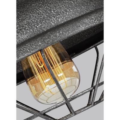 Feiss Lennex 1 Light Mini-Pendant P1452SGM Slated Grey Metal Lamps 