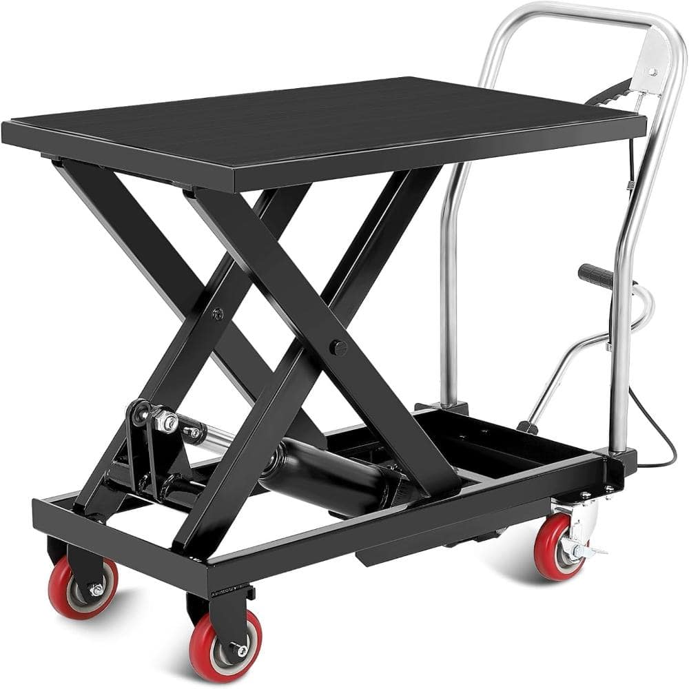 "Hydraulic Lift Table Cart, 330lbs Capacity 28.5"" Lifting Height Hydraulic Table Cart, Single Scissor Lift" price history on PriceWatchPro