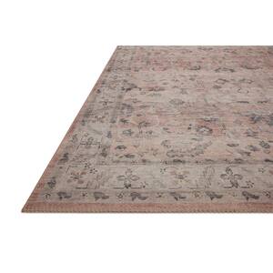 Hathaway Blush/Multi 2 ft. x 5 ft. Traditional Distressed Printed Area Rug