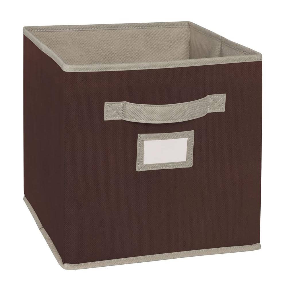 ClosetMaid 11 in. D x 11 in. H x 11 in. W Brown Fabric Cube Storage Bin
