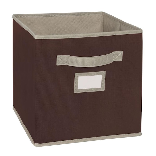 ClosetMaid 11 in. D x 11 in. H x 11 in. W Brown Fabric Cube Storage Bin