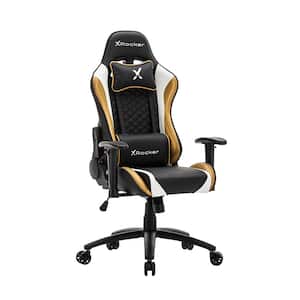 Agility Jr. PC Gaming Chair, Black/Gold, PU and Foam Seat Material