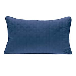 Luxury 100% Viscose from Bamboo Quilted Decorative Pillow - Indigo