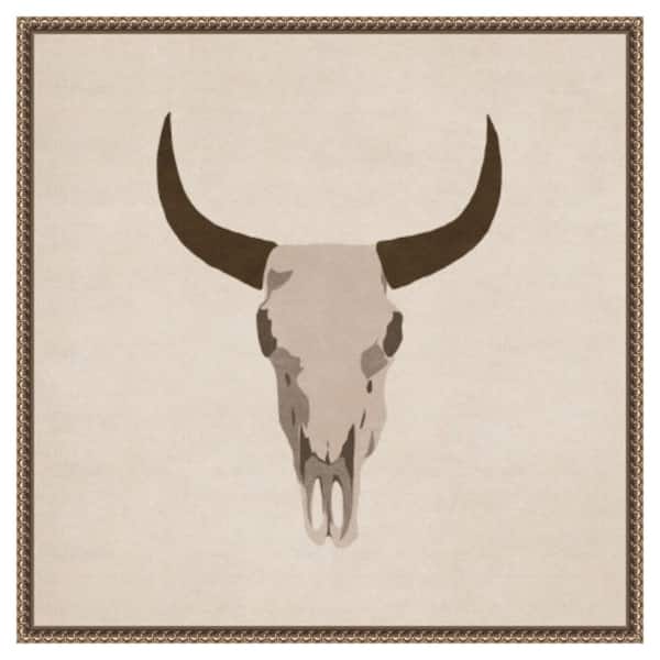 Amanti Art Skull by Emel Tunaboylu 1 Piece Floater Frame Canvas Giclee Animal Art Print 22 in. x 22 in.