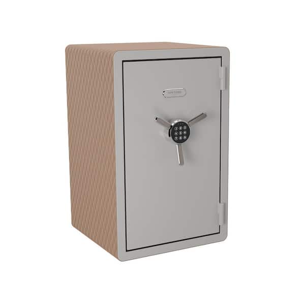 4.5 cu. Ft. Fire and Waterproof Home and Office Safe with Electronic Lock and Fabric Wrap, Frost Gray