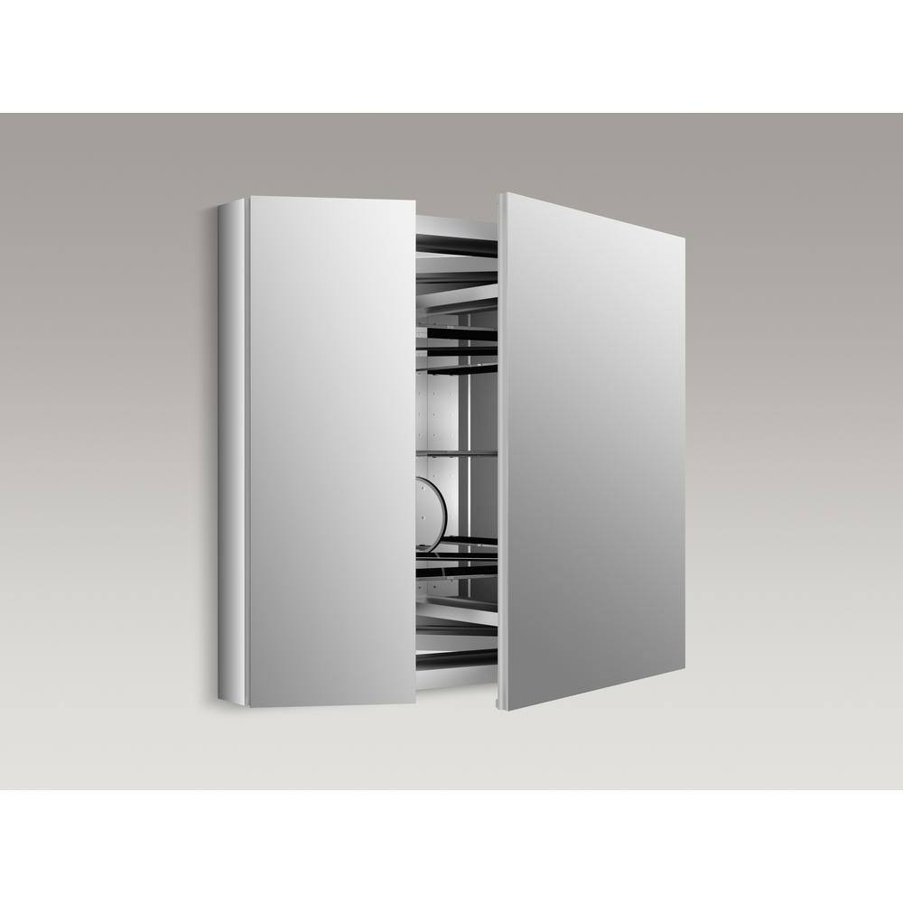 Verdera 30" Frameless Aluminum Medicine Cabinet with Adjustable Shelves