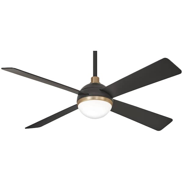 MINKAAIRE Orb 54 in. Integrated LED Indoor Brushed Carbon Ceiling Fan