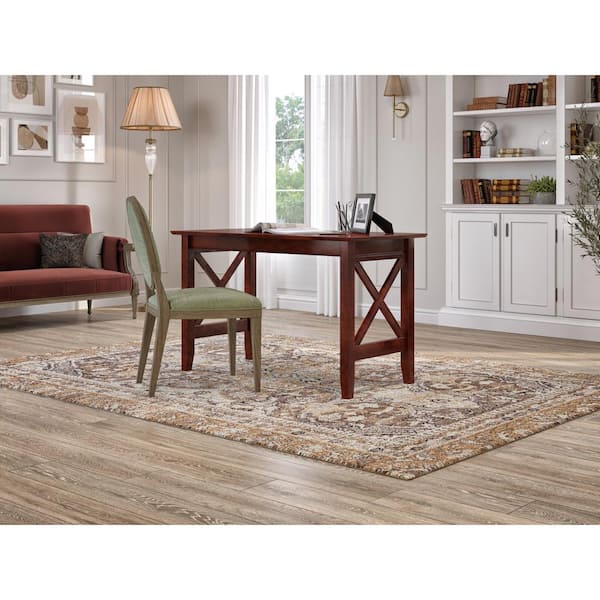 AFI Mission Solid Wood Writing Desk With Built-In Charger In White, 1 - View #7