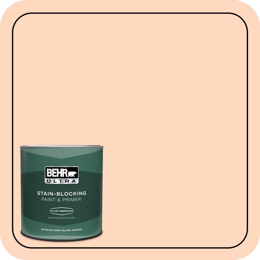 1 qt. #240A-2 Sunkissed Peach Extra Durable Semi-Gloss Enamel Interior Paint & Primer price history on PriceWatchPro