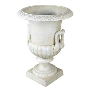 Chteau Elaine 17 in. H Medium Ancient Ivory Authentic Cast Iron Garden Urn