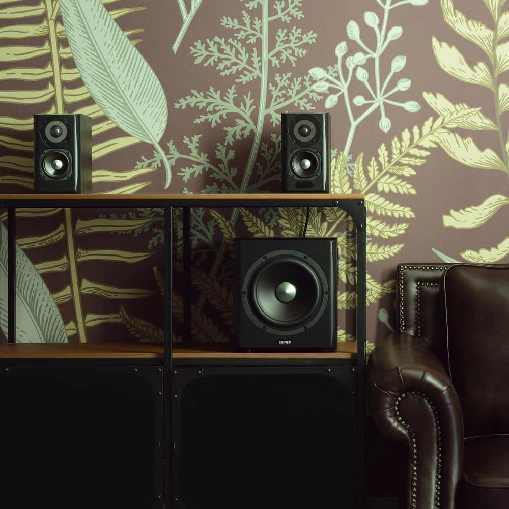 150-Watt Continuous-Power Amplified Bluetooth 2.1 Bookshelf Speakers with Subwoofer and Remote, S351DB - Thumbnail 2