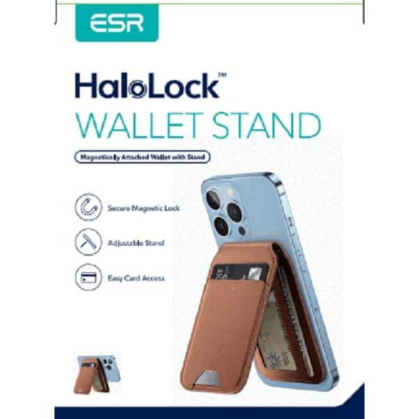 ESR Halolock MagSafe Vegan Leather Wallet Stand, Compatible with