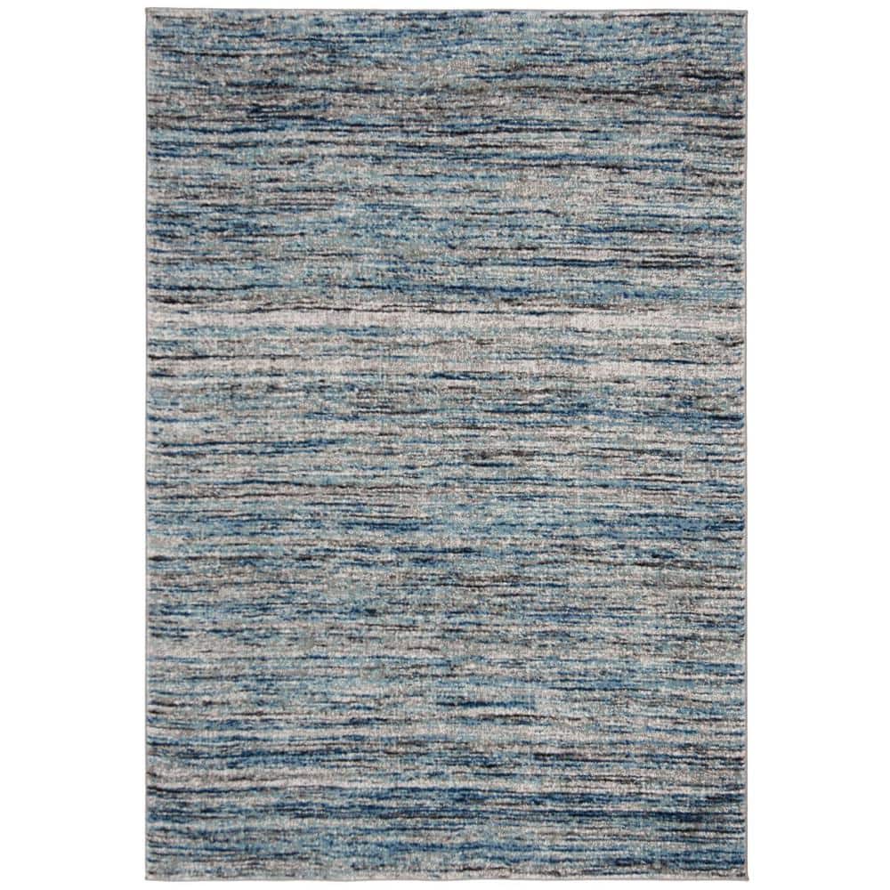 Celestial Spark Blue/Grey Hand-Knotted Synthetic Area Rug