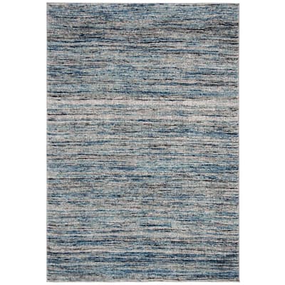 Safavieh Galaxy Blue Gray 5 Ft. X 5 Ft. Square Abstract Striped Area 