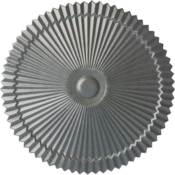 Ekena Millwork 24 in. x 3 in. Shakuras Urethane Ceiling Medallion (Fits Canopies upto 5 in.), Platinum
