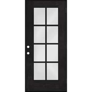 Regency 36 in. x 80 in. Full 8-Lite Left Hand/Outswing Clear Glass Onyx Stained Fiberglass Prehung Front Door