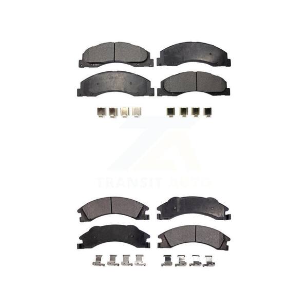 TEC Front Rear Ceramic Brake Pads Kit For Ford E-350 Super Duty E-250 E-150 E-450 Econoline KTC-100143