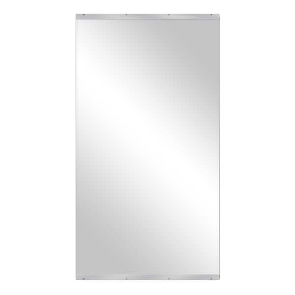 Sxiawe 46 in. W x 84 in. H Shatterproof Rectangular Frameless Edge