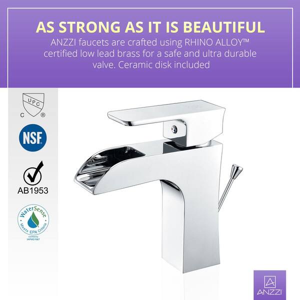 ANZZI Forza Series Single Hole Single-Handle Low-Arc Bathroom