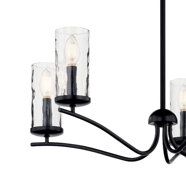 KICHLER Thorna 5-Light Chandelier with Clear Water Glass in KICHLER Thorna 5-Light Chandelier with Clear Water Glass in