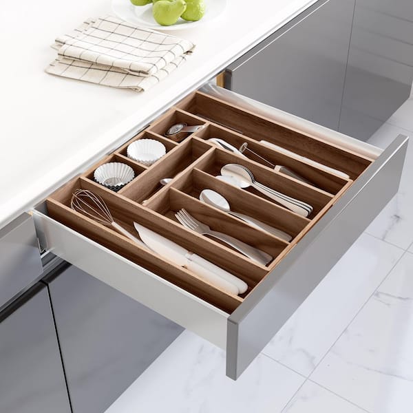香木、バラエティセット Seville Classics 9-Piece Acacia Wood Pantry Kitchen Storage