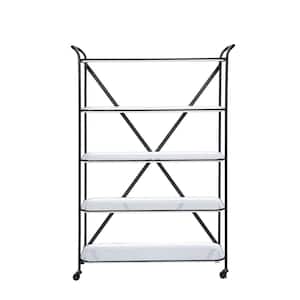 White Metal 5-Tier Shelf