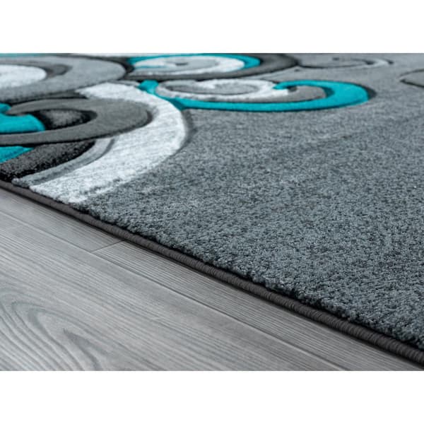 United Weavers Bristol Rhiannon Turquoise 1 ft. 10 in. x 2 ft. 8 in. Accent  Rug 2050 11369 24 - The Home Depot