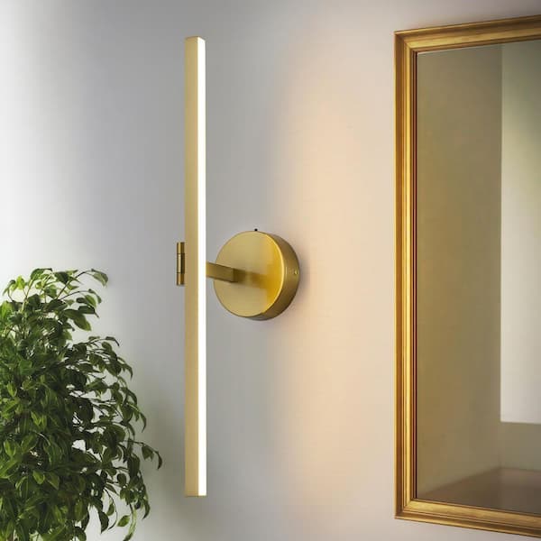 23.62 in. Gold Modern LED Bathroom Vanity Light with 5CCT Dimmable