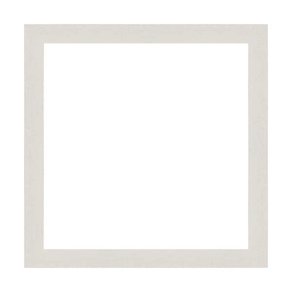 Amanti Art Mirror Makeover Rustic Plank White Narrow 25.25 in. W x 25.25 in. H Bathroom Mirror Frame Border Kit-Fits a 24x24 mirror