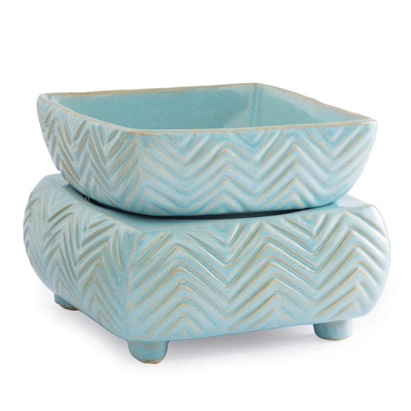 Candle Warmers Etc 5.2 in Chevron 2-in-1 Classic Fragrance Warmer
