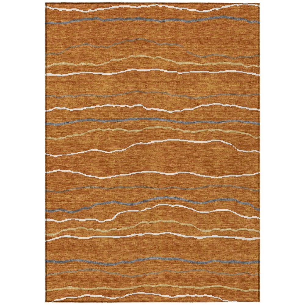 Chantille Machine Washable Indoor/Outdoor Abstract ACN2974 Orange 5 ft. x 7 ft. 6 in. Area Rug price history on PriceWatchPro