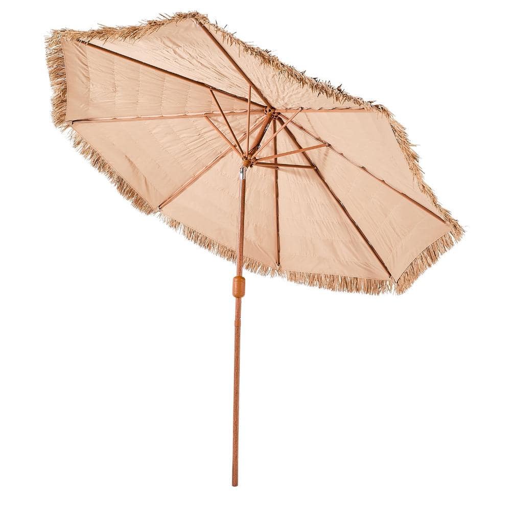 9 ft. Tiki Umbrella Thatched Patio Umbrella with Tilt, PP Thatch Hawaiian Beach Parasol 8 Ribs price history on PriceWatchPro
