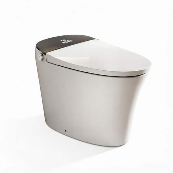 1-piece 1.28 GPF Single Flush Smart Toilet in White,Heated Seat,Warm Water & Dryer,Auto Flush & Close