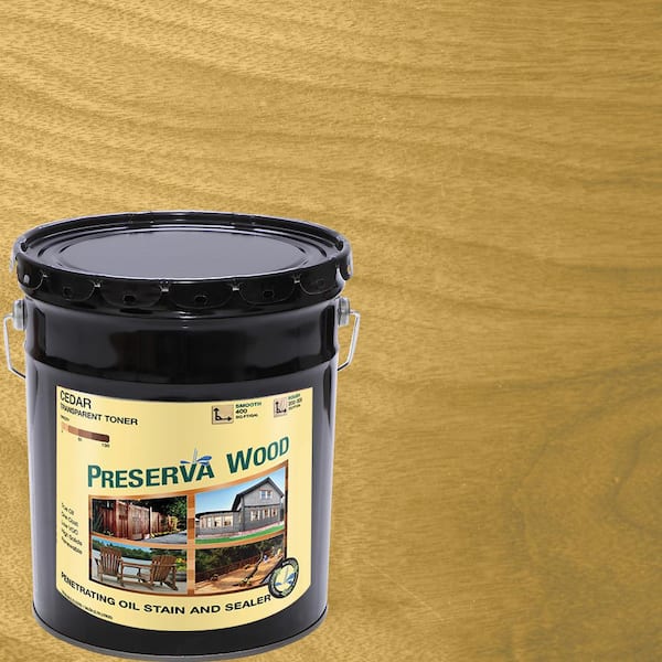 Preserva Wood 5 gal. Oil-Based Cedar Penetrating Exterior Stain and Sealer