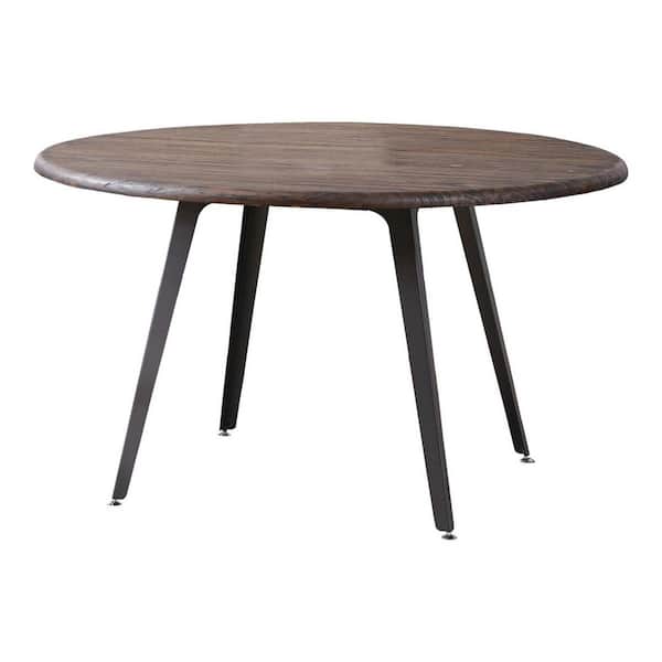 Best Master Furniture Damian 54 in. Antique Brown Round Dining Table