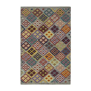 Summer Weave Multi 5 ft. x 8 ft. Hand Woven Wool Contemporary Area Rug