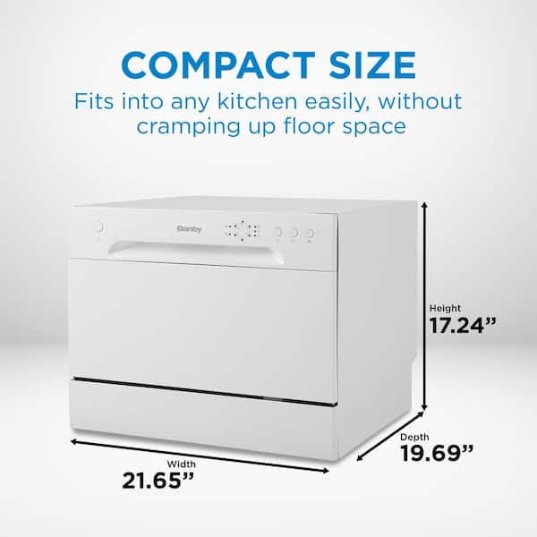 Danby Counter-top Dishwasher in White - DDW611WLED