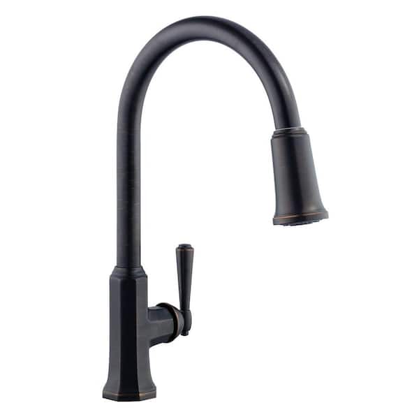Glacier Bay Sentio Single-Handle Pull-Down Sprayer Kitchen Faucet in Bronze