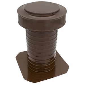 7 in. Dia Keepa Vent an Aluminum Static Roof Vent for Flat Roofs in Brown