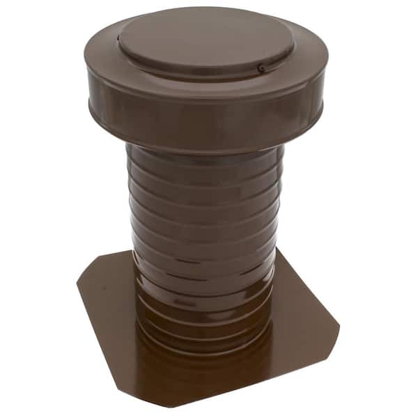 null 7 in. Dia Keepa Vent an Aluminum Static Roof Vent for Flat Roofs in Brown