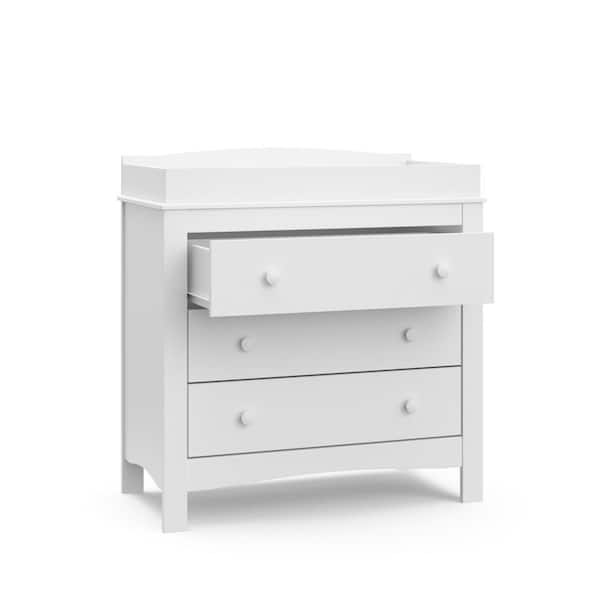 brown childs white dresser Atwood 3-Drawer Dresser, Cocoa Bean at Child Craft main image 0