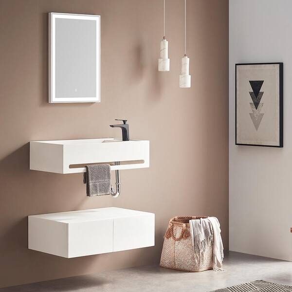 ZERO Double washbasin with towel rail By CERAMICA CATALANO