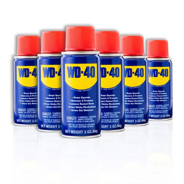3 oz. Original WD-40 Formula, Multi-Purpose Lubricant Spray, Handy Can (6 Pack)